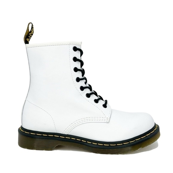 New Dr. Martens 1460/25057 Softy T Leather Lace-Up Boots White Women’s Size 10 - Picture 2 of 8